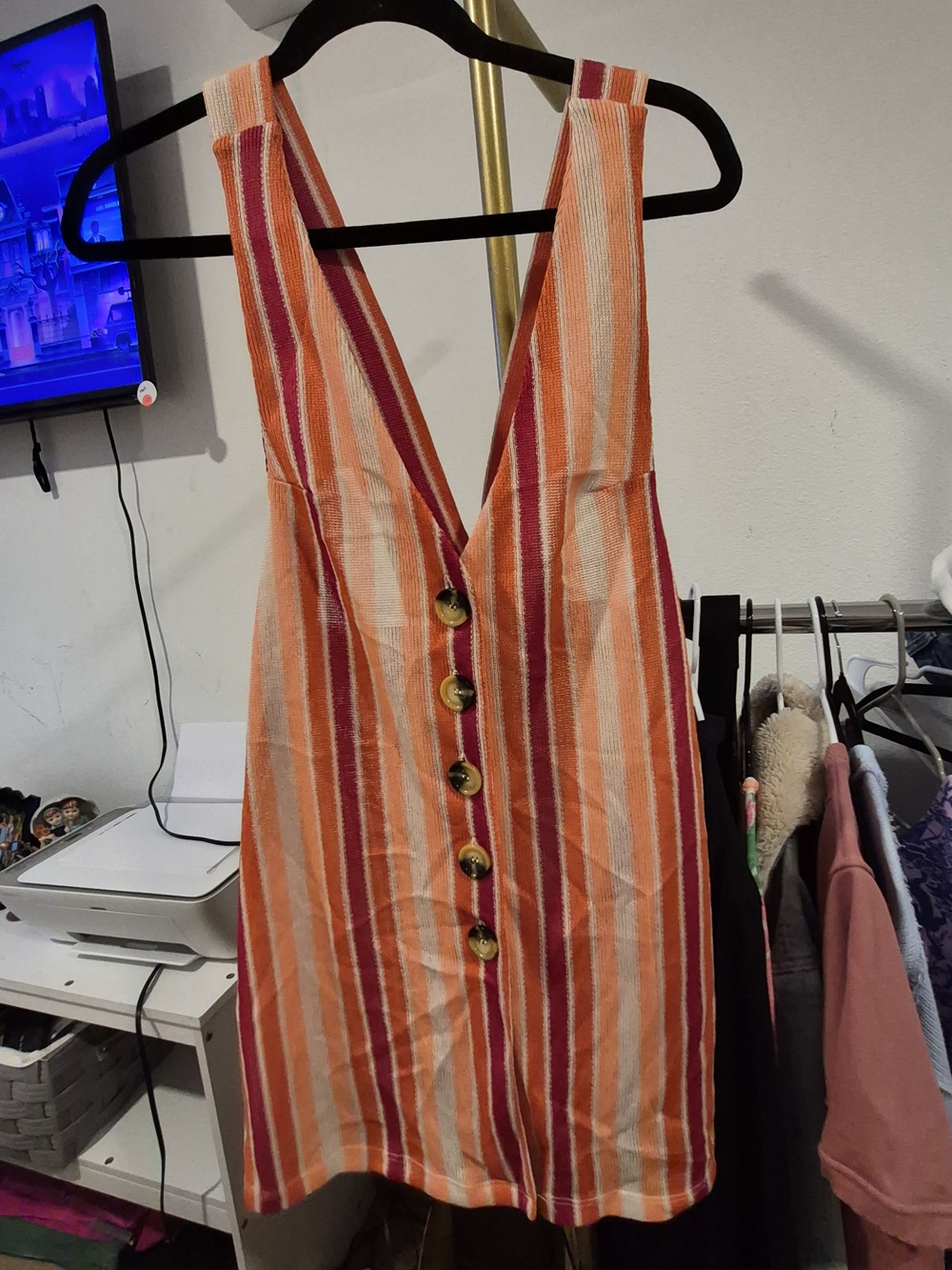 FREE PEOPLE SET!! Beige, Burgundy And Mango Orange.Brown Button-Front Set